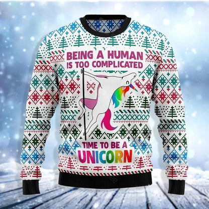 Be Unicorn Ugly Christmas Sweater For Me & Women Christmas Gift Thanksgiving Sweater US3748 - WeCustomit