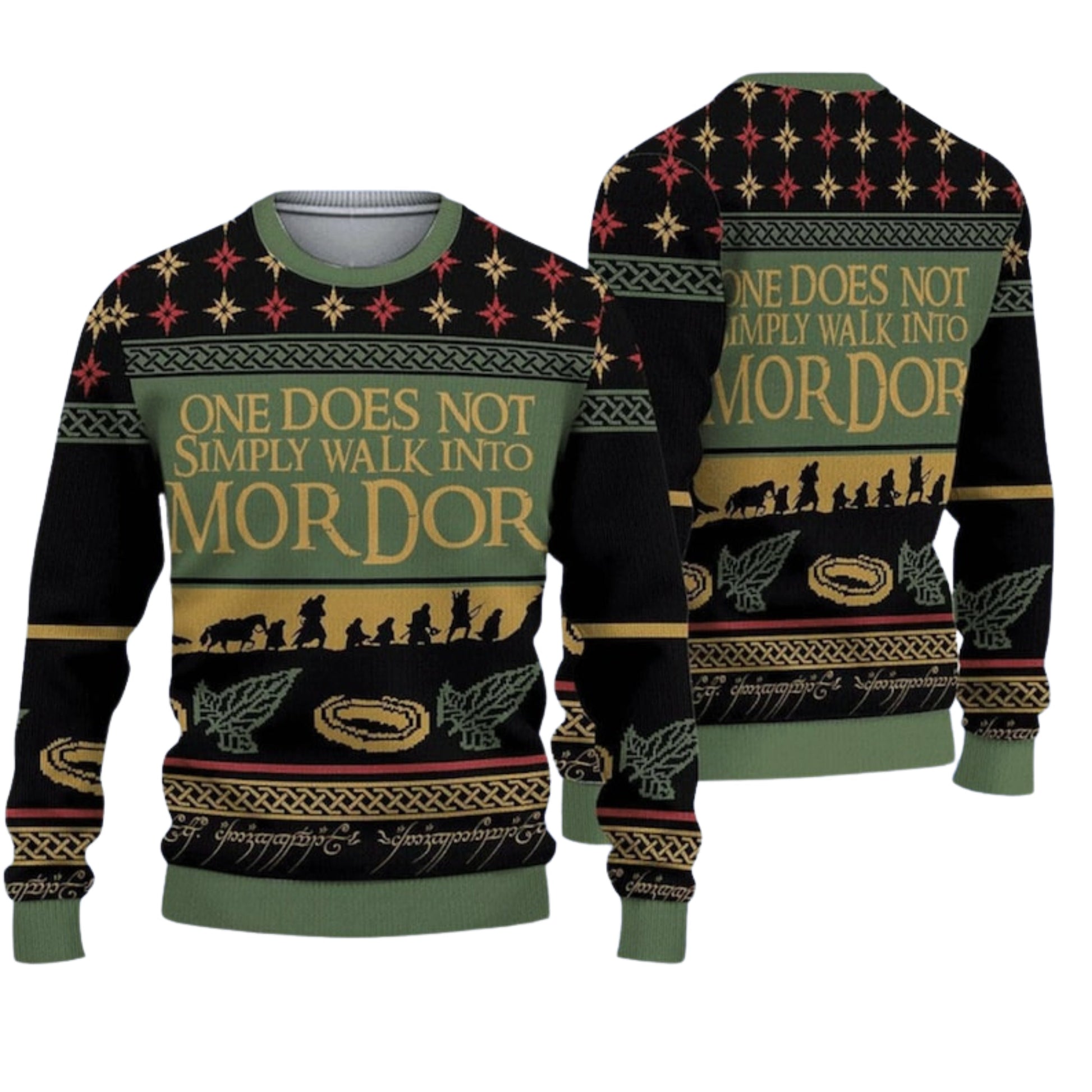 One Does Not Simply Walk Into Mordor Ugly Christmas Sweater For Men & Women Christmas Gift Sweater US4466 - WeCustomit