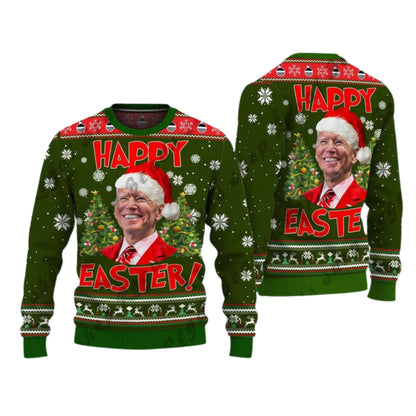 Happy Easter Biden Ugly Christmas Sweater For Men & Women Christmas Gift Sweater US4547 - WeCustomit