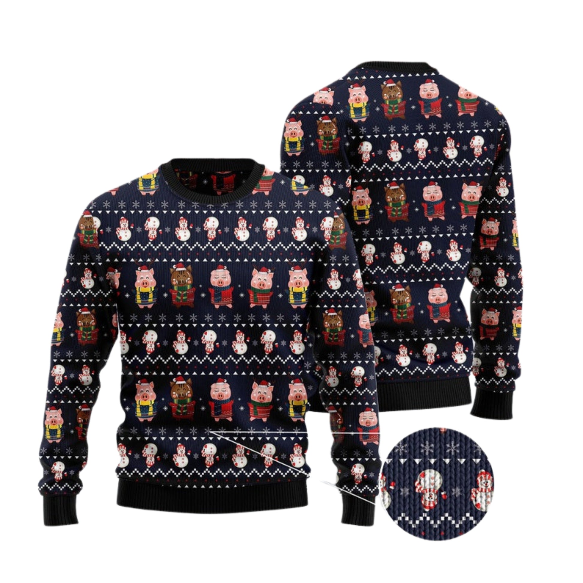 Pigs Cute Ugly Christmas Sweater For Men & Women Christmas Gift Sweater US4569 - WeCustomit