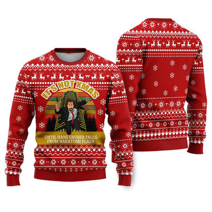 It's Not Christmas Until Fall From Nakatomi Plaza Ugly Christmas Sweater For Men & Women Christmas Gift Sweater US4593 - WeCustomit