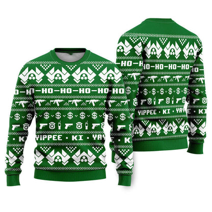 Green Nakatomi Plaza Ugly Christmas Sweater For Men & Women Christmas Gift Sweater US4598 - WeCustomit