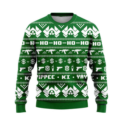 Green Nakatomi Plaza Ugly Christmas Sweater For Men & Women Christmas Gift Sweater US4598 - WeCustomit