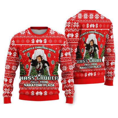 It's Not A Christmas Until Fall From Nakatomi Plaza Ugly Christmas Sweater For Men & Women Christmas Gift Sweater US4601 - WeCustomit