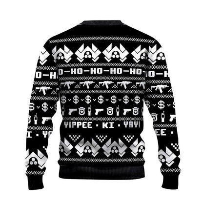 Nakatomi Plaza Black Ugly Christmas Sweater For Men & Women Christmas Gift Sweater US4603 - WeCustomit