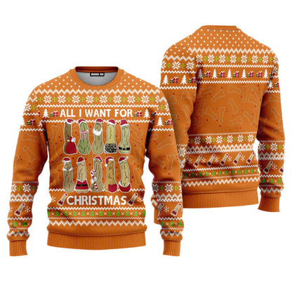 All I Want For Christmas Is You Funny Ugly Christmas Sweater - WeCustomit
