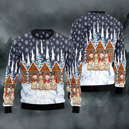 Christmas Golden Retriever Dog Ugly Christmas Sweater For Men & Women Christmas Gift Sweater USN1002 - WeCustomit