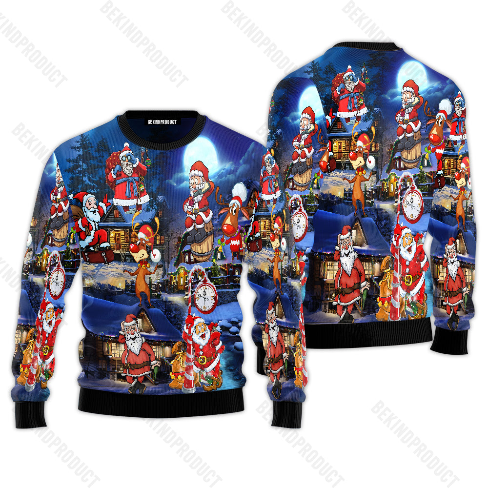 Funny Christmas Santa Claus Ugly Christmas Sweater For Men & Women Christmas Gift Sweater USN1103 - WeCustomit