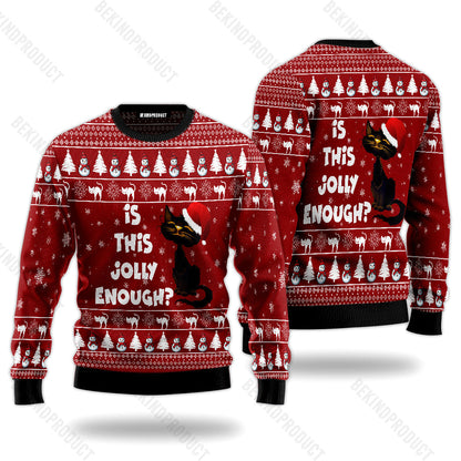Is This Jolly Enough Ugly Christmas Sweater For Men & Women Christmas Gift Sweater USN1127 - WeCustomit