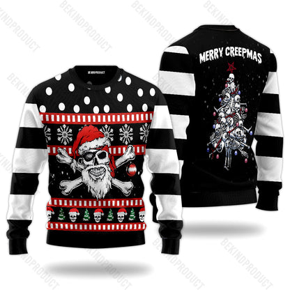 Skull Creepmas Ugly Christmas Sweater For Me & Women Christmas Gift Thanksgiving Sweater USN1157 - WeCustomit