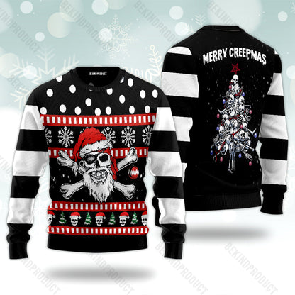 Skull Creepmas Ugly Christmas Sweater For Me & Women Christmas Gift Thanksgiving Sweater USN1157 - WeCustomit