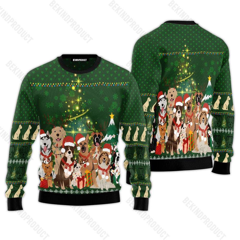 Christmas Dogs Ugly Christmas Sweater For Men & Women Christmas Gift Sweater USN2009 - WeCustomit