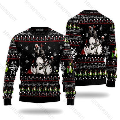 Christmas Snowman Ugly Christmas Sweater For Men & Women Christmas Gift Sweater USN2027 - WeCustomit