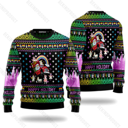 Merry Christmas Cute Unicorn Santa Ugly Christmas Sweater For Men & Women Christmas Gift Sweater USN2040 - WeCustomit
