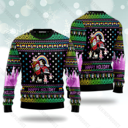 Merry Christmas Cute Unicorn Santa Ugly Christmas Sweater For Men & Women Christmas Gift Sweater USN2040 - WeCustomit