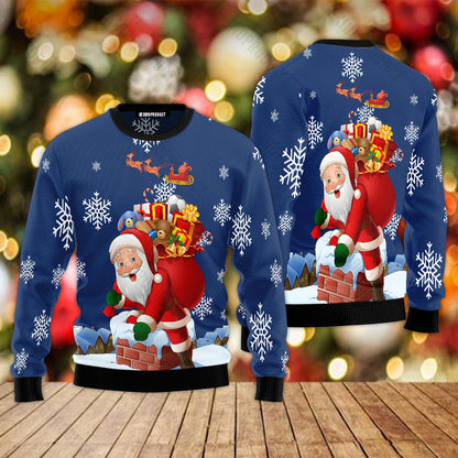 Funny Santa Claus Ugly Christmas Sweater For Men & Women Christmas Gift Sweater USN3009 - WeCustomit