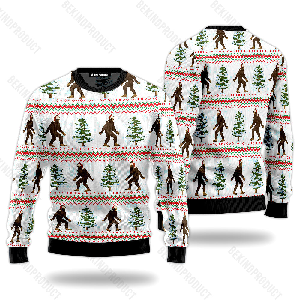 Christmas Bigfoot Ugly Christmas Sweater For Men & Women Christmas Gift Sweater USN3071 - WeCustomit
