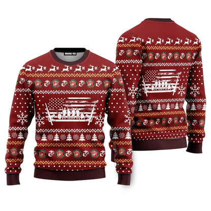 U.S Marine Corps Ugly Christmas Sweater - WeCustomit
