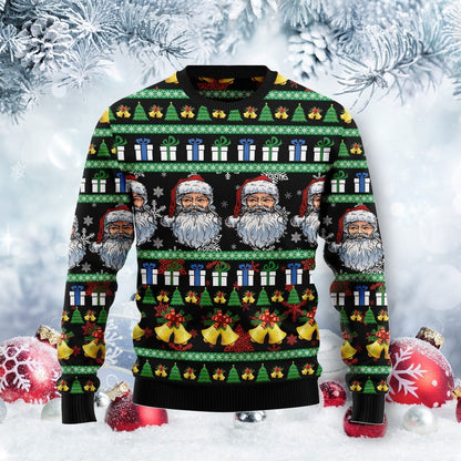 Santa Claus Jingle Bell Ugly Christmas Sweater For Men & Women Christmas Gift Sweater US1890 - WeCustomit