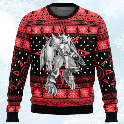 Wargreymon Digimon Ugly Christmas Sweater For Men & Women Christmas Gift Sweater PT627 - WeCustomit