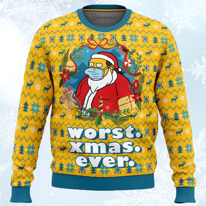 Worst Christmas Ever Ugly Christmas Sweater For Men & Women Christmas Gift Sweater PT859 - WeCustomit
