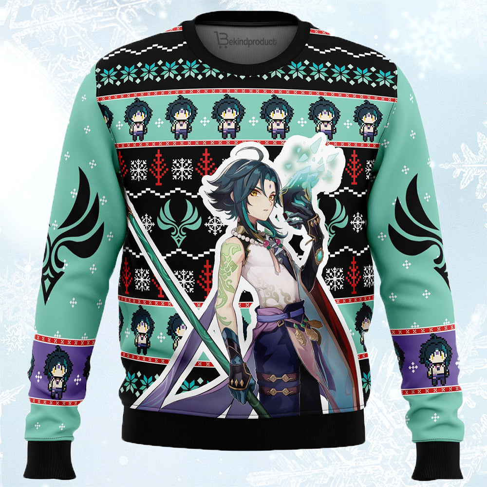 Xiao Genshin Impact Ugly Christmas Sweater For Men & Women Christmas Gift Sweater BH482 - WeCustomit