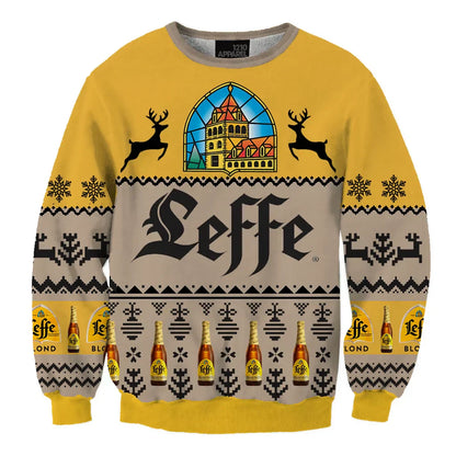 Unisex Leffe Blonde 3D Ugly Christmas Sweater For Men & Women Christmas Gift Sweater BH1114 - WeCustomit
