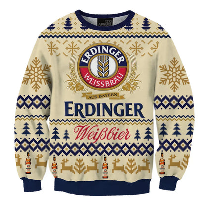 Unisex Erdinger Weissbier 3D Ugly Christmas Sweater For Men & Women Christmas Gift Sweater BH1216 - WeCustomit