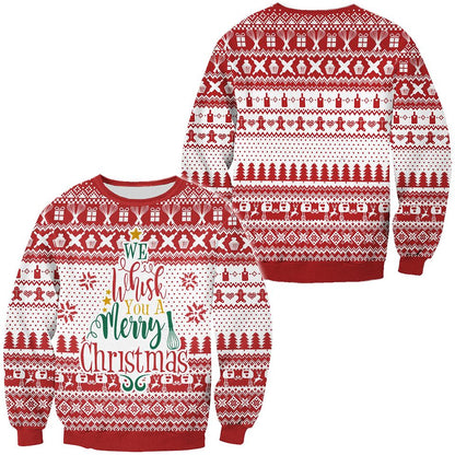 Baking Lovers Gift We Whisk You A Merry Christmas Ugly Christmas Sweater For Men & Women Christmas Gift Sweater PT947 - WeCustomit