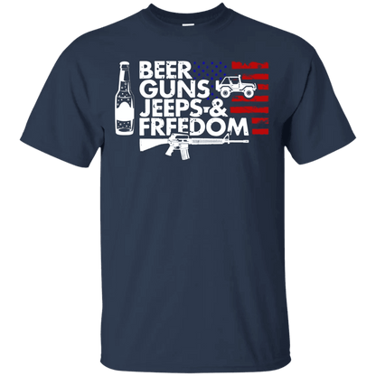 Beer Guns Jeeps & Freedom Shirt - WeCustomit