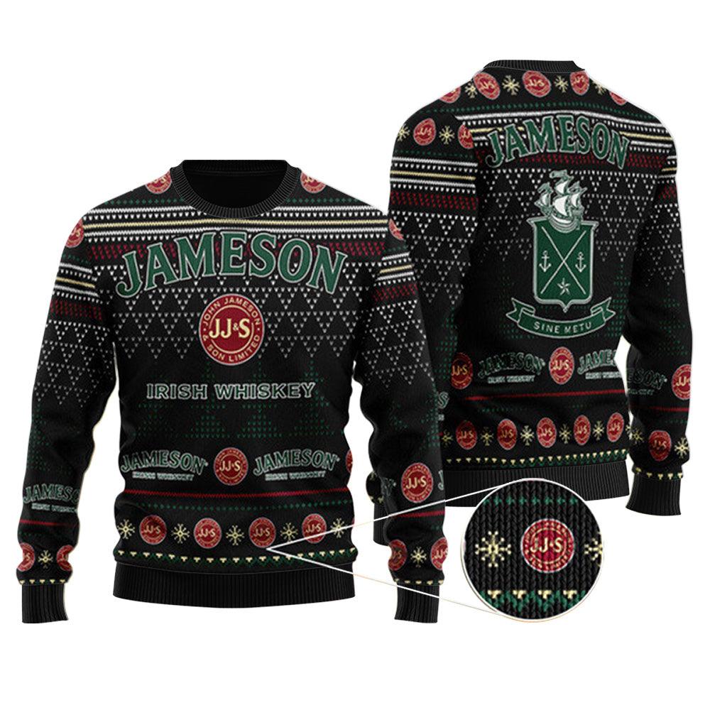 Black Jameson Christmas Ugly Sweater - WeCustomit