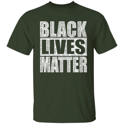 Black Lives Matter With Names Of Victims Shirt - WeCustomit