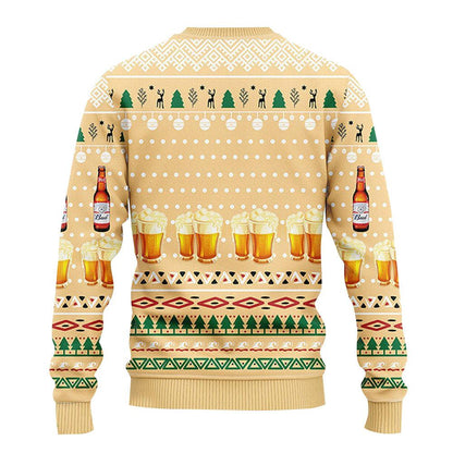 Budweiser Novelty Christmas Ugly Sweater - WeCustomit