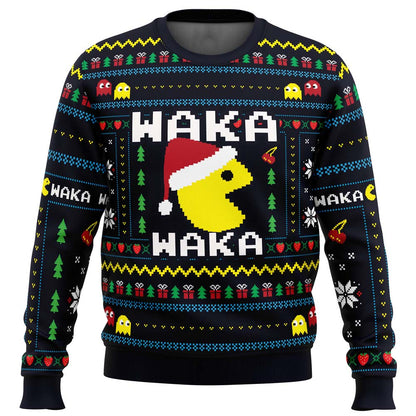 Christmas Arcade Pac-Man Ugly Christmas Sweater - WeCustomit