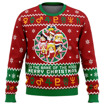 Christmas Sailor Guardians Sailor Moon Ugly Christmas Sweater - WeCustomit