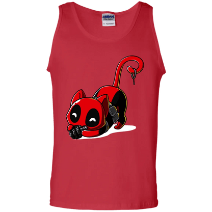 Deadpool Cat Tank Top Playing With Grenade - WeCustomit