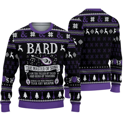 Dnd Classes Bard Ugly Christmas Sweater For Men & Women Christmas Gift Sweater BH645 - WeCustomit