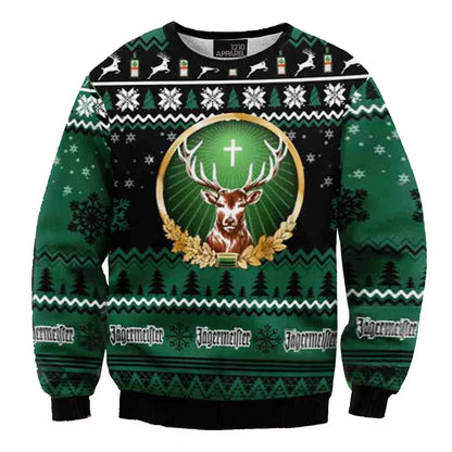Unisex Jagermeister Negroni 3D Printed Ugly Christmas Sweater For Men & Women Christmas Gift Sweater BH1064 - WeCustomit