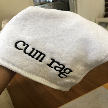 Embroidered Cotton White Square Towel 30*30cm