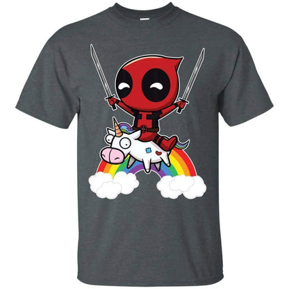 Funny Deadpool Riding Unicorn Shirt - WeCustomit