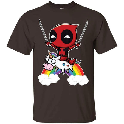 Funny Deadpool Riding Unicorn Shirt - WeCustomit