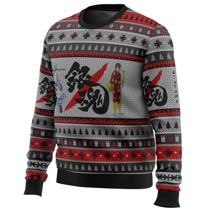 Gintama Shinsuke and Gintoki Ugly Christmas Sweater - WeCustomit