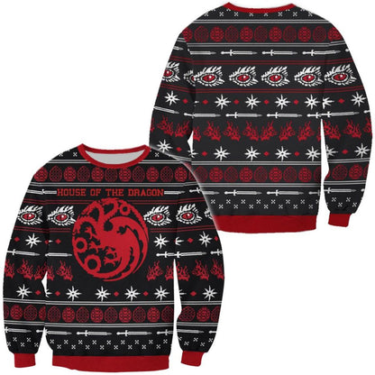 House of Dragons Ugly Christmas Sweater For Men & Women Christmas Gift Sweater BH583 - WeCustomit