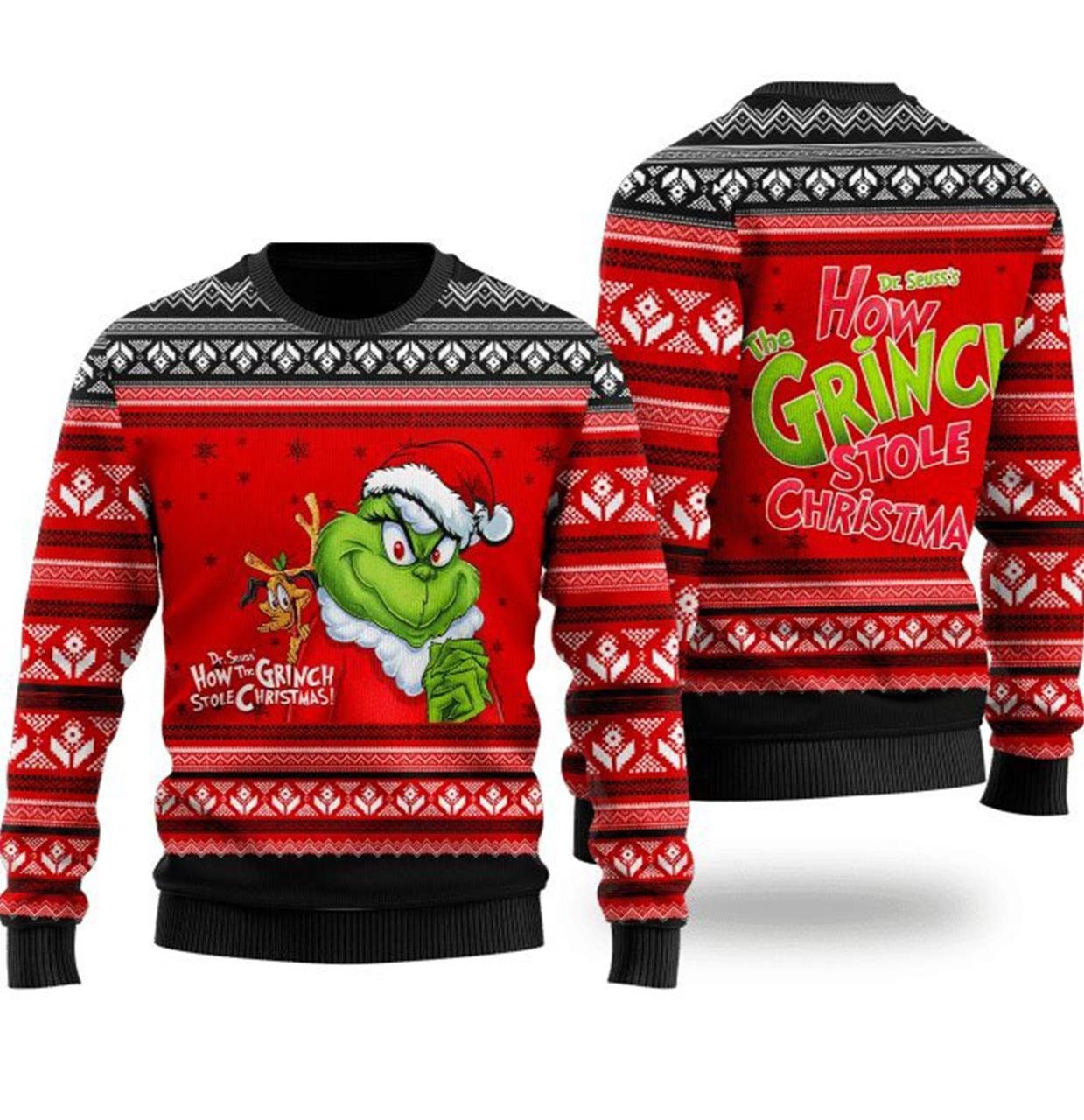 How The Grinch Sto le Christmas Ugly Christmas Sweater For Men & Women Christmas Gift Thanksgiving Sweater US4419 - WeCustomit