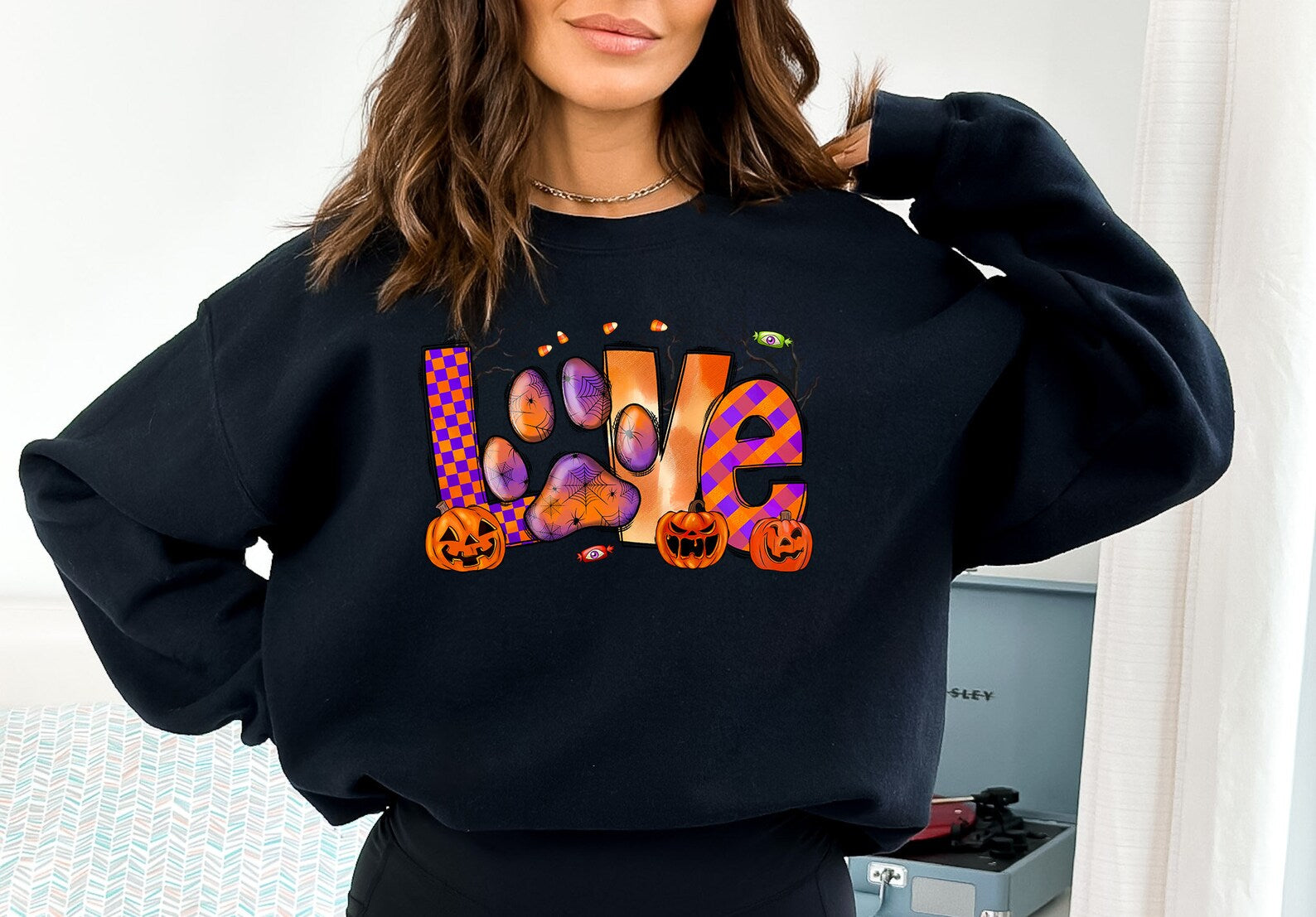 Halloween Sweatshirt,Halloween Sweater,Ghost Sweatshirt,Halloween Dog Sweatshirt,Ghost Dog 2D Crewneck Sweatshirt All Over Print Sweatshirt For Women Sweatshirt For Men - WeCustomit