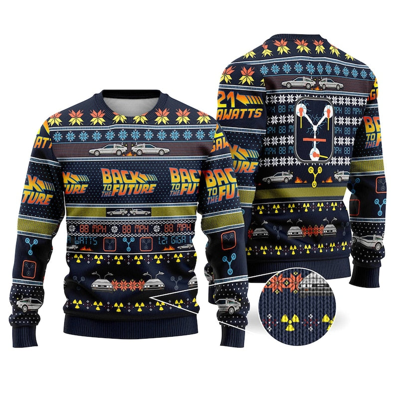 Back To The Future Ugly Christmas Sweater For Men & Women Christmas Gift Sweater US3902 - WeCustomit