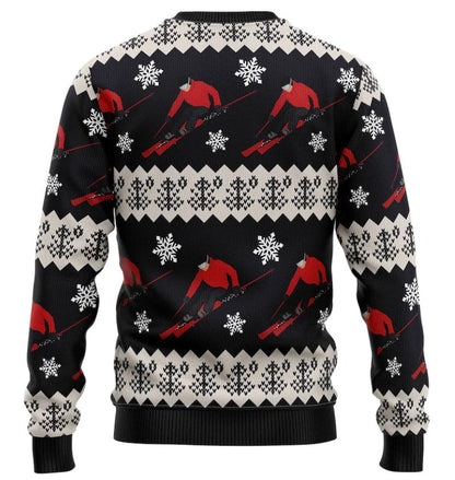 Skiing Christmas Ugly Christmas Sweater For Men & Women Christmas Gift Sweater US2649 - WeCustomit