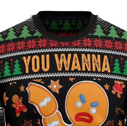 Funny Gingerbread Man Ugly Christmas Sweater For Men & Women Christmas Gift Sweater US2687 - WeCustomit