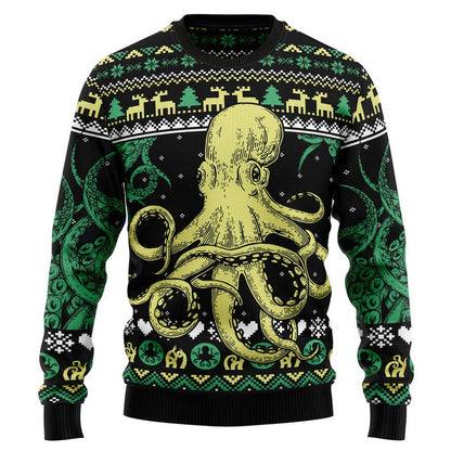 Octopus Cool Ugly Christmas Sweater For Men & Women Christmas Gift Sweater US2433 - WeCustomit