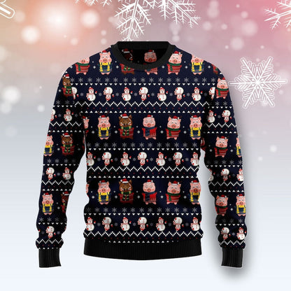 Pigs Cute Ugly Christmas Sweater For Men & Women Christmas Gift Sweater US4569 - WeCustomit